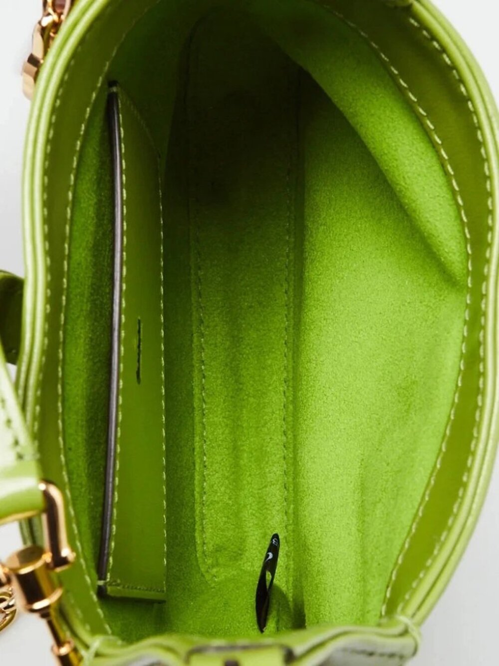 Gucci Green Leather/Canvas Crystal GG Jackie 1961 Mini Bag - Picture 9 of 11